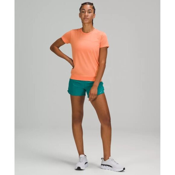 LULULEMON Swiftly Breathe Golden Apricot Orange Short Sleeve T-Shirt, Size 4 - Picture 2 of 16
